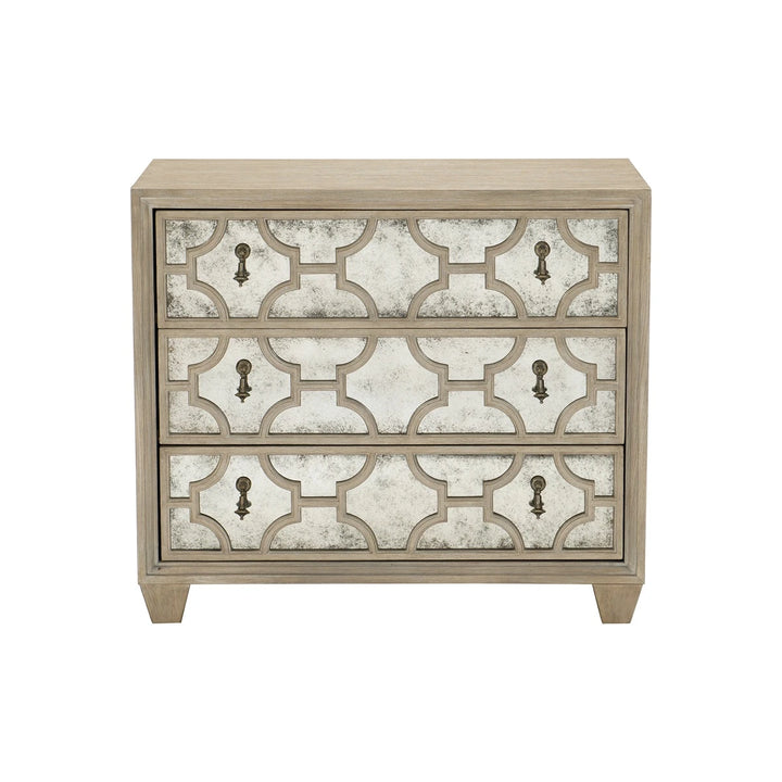 Santa Barbara Antiqued Mirrored Nightstand