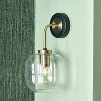 Olivia's Arna Black Metal & Glass Wall Light