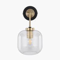 Olivia's Arna Black Metal & Glass Wall Light