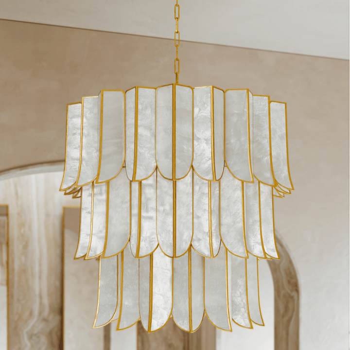 Cartagena Capiz Shell Chandelier Hudson Valley Lighting 2