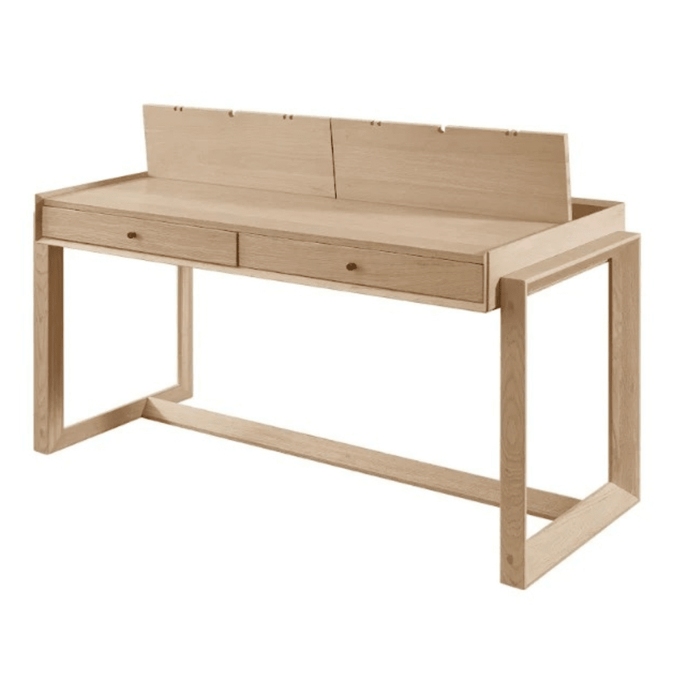 Offset Solid Oak Desk - Oak Tommy Franks 4