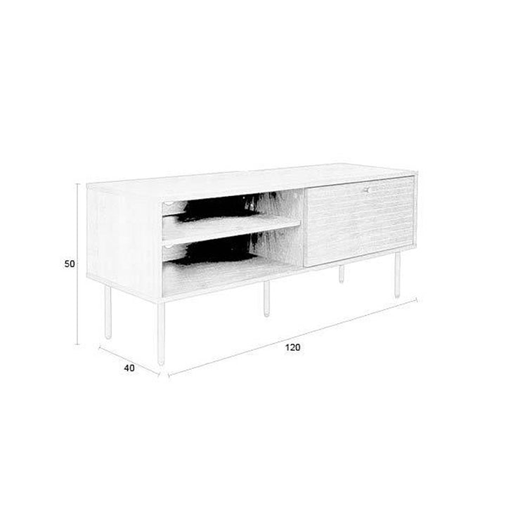 Stripes Low Sideboard - Brown Zuiver 8