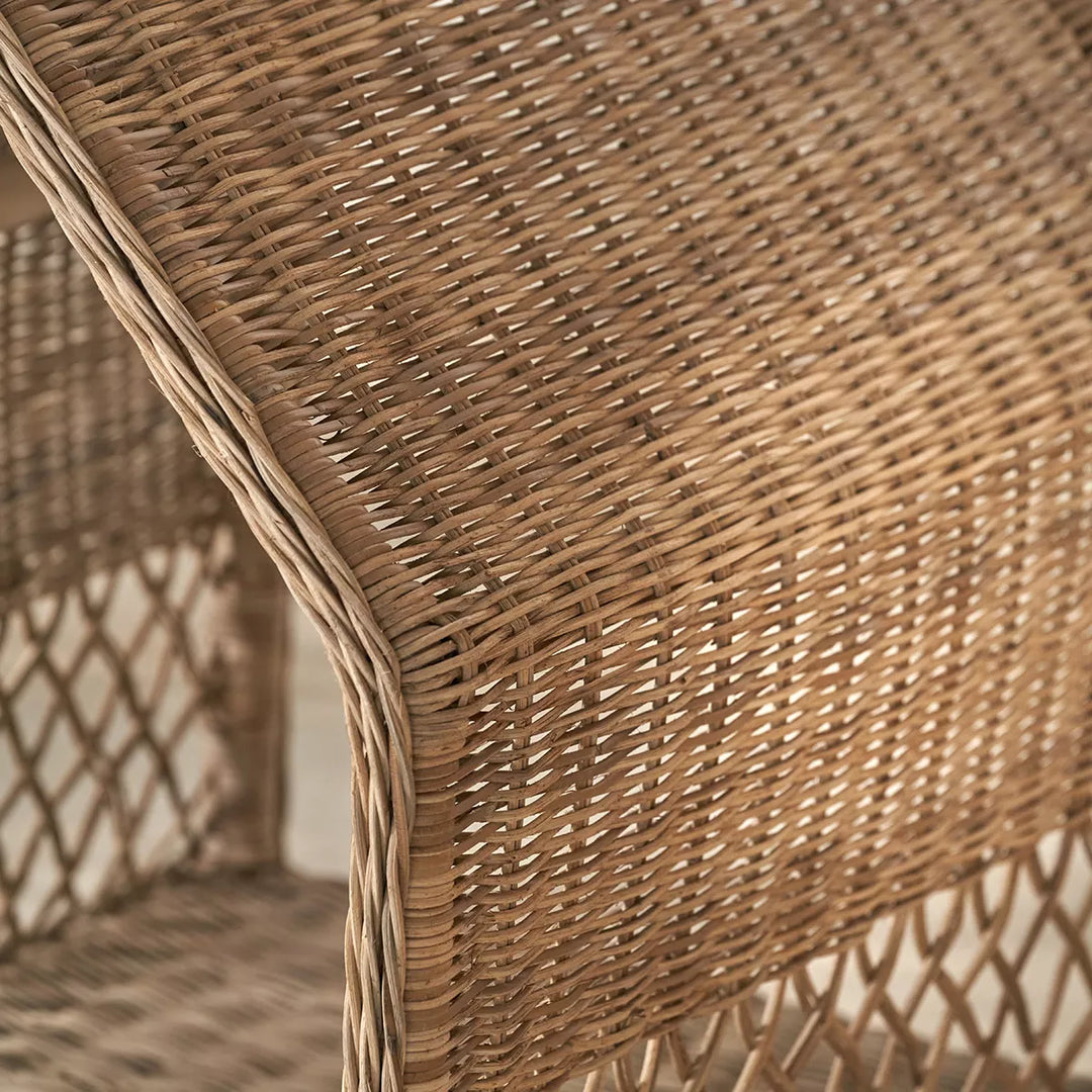 Rattan House Dog Basket - Grey
