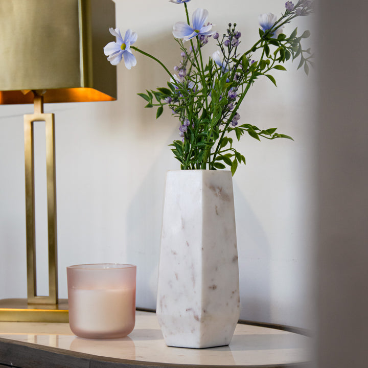 Alora White Marble Vase