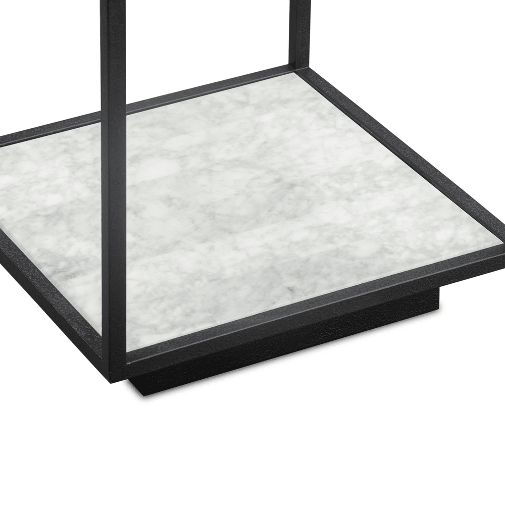 Belmon Carrara Marble Square Side Table - Black LiangAndEimil 4