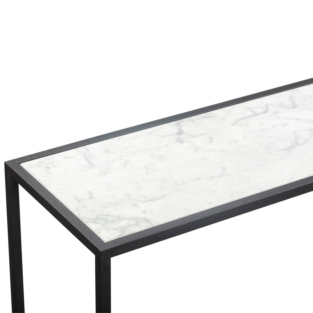 Noto Carrara Marble Console Table - Black LiangAndEimil 4