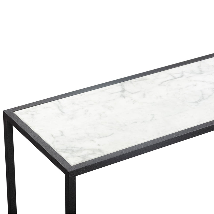 Noto Carrara Marble Console Table - Black LiangAndEimil 4