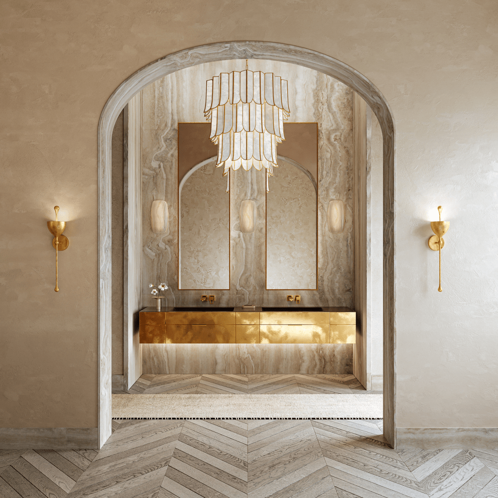 Cartagena Capiz Shell Chandelier Hudson Valley Lighting 6