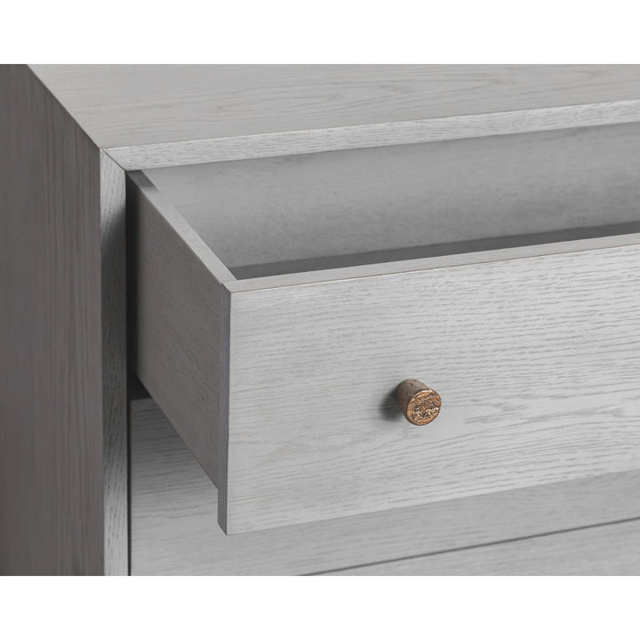 Nella Chest Of Drawer - London Fog & Hammered Dark Bronze