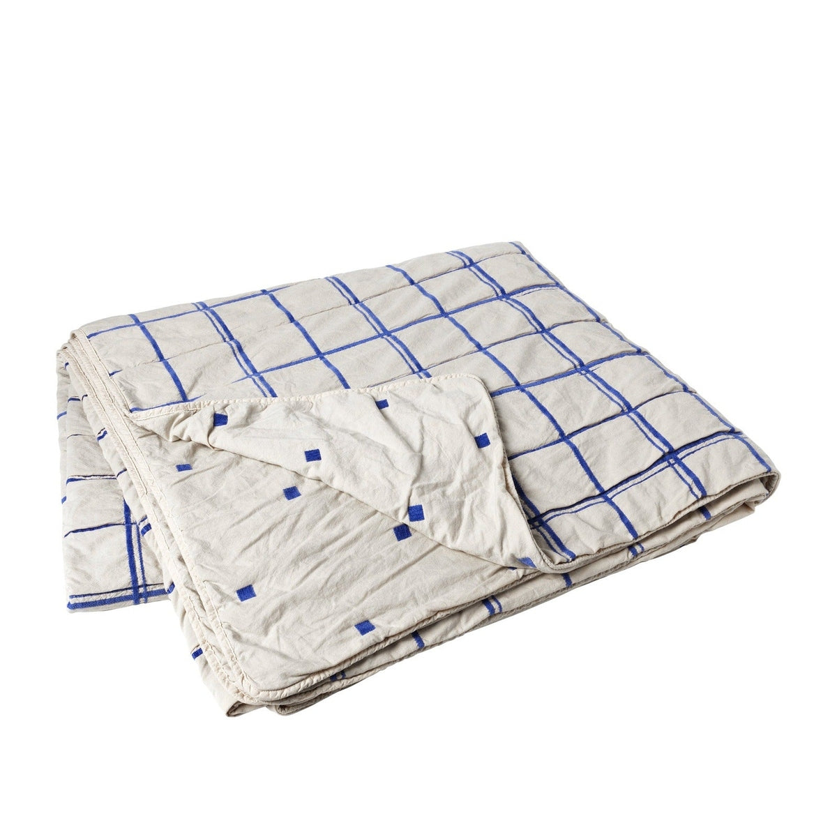 Broste Copenhagen Tove Bedspread in Baja Blue