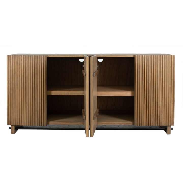 Kellem Natural Wood 4 Door Cabinet