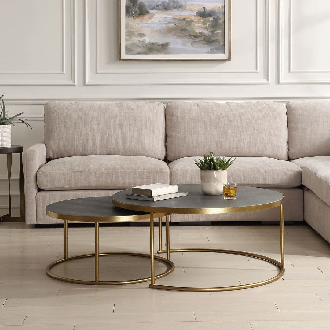 Aragon Set of 2 Nesting Coffee Tables - Grey