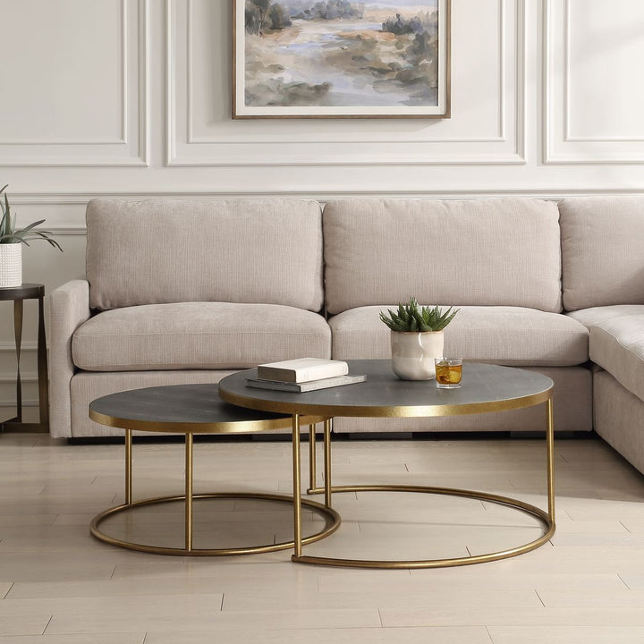 Aragon Set of 2 Nesting Coffee Tables - Grey
