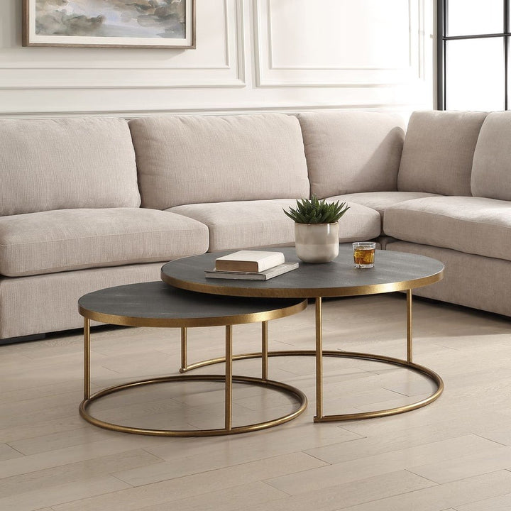 Aragon Set of 2 Nesting Coffee Tables - Grey
