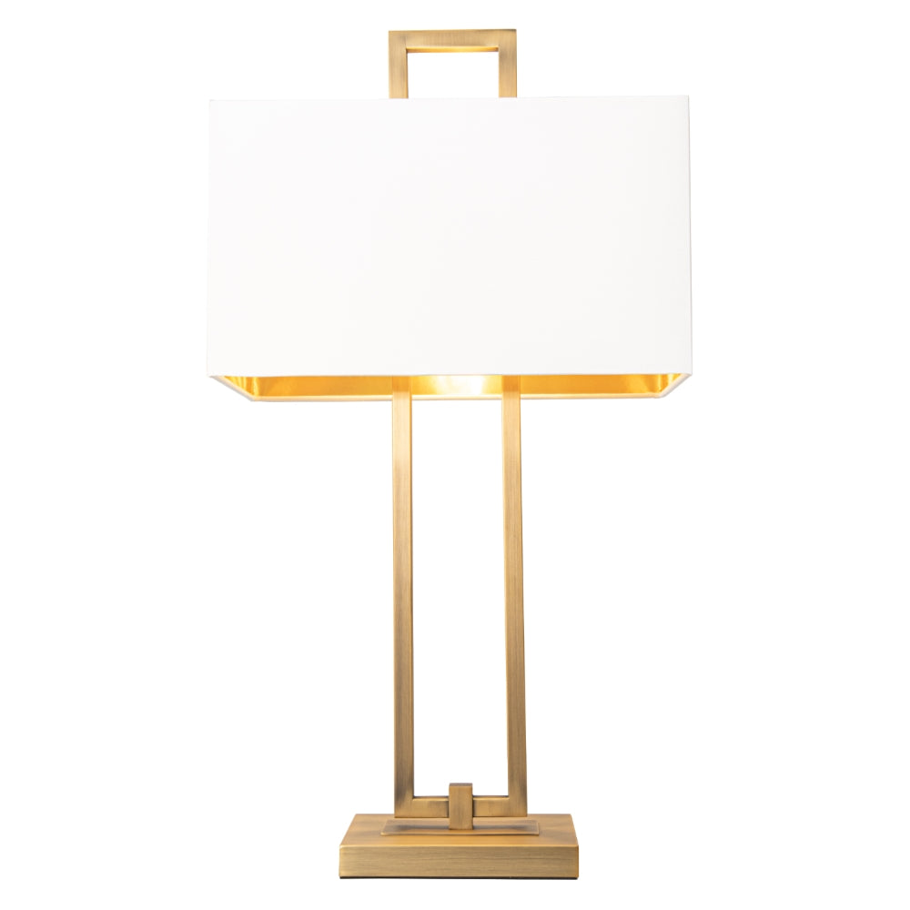 RV Astley Danby Table Lamp in an Antique Brass Finish