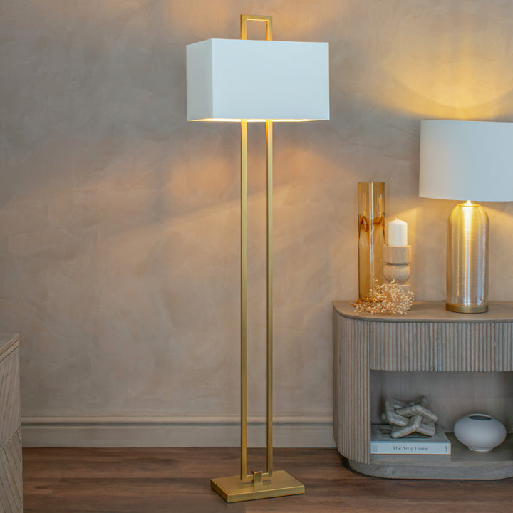 Danby Floor Lamp -  Antique Brass