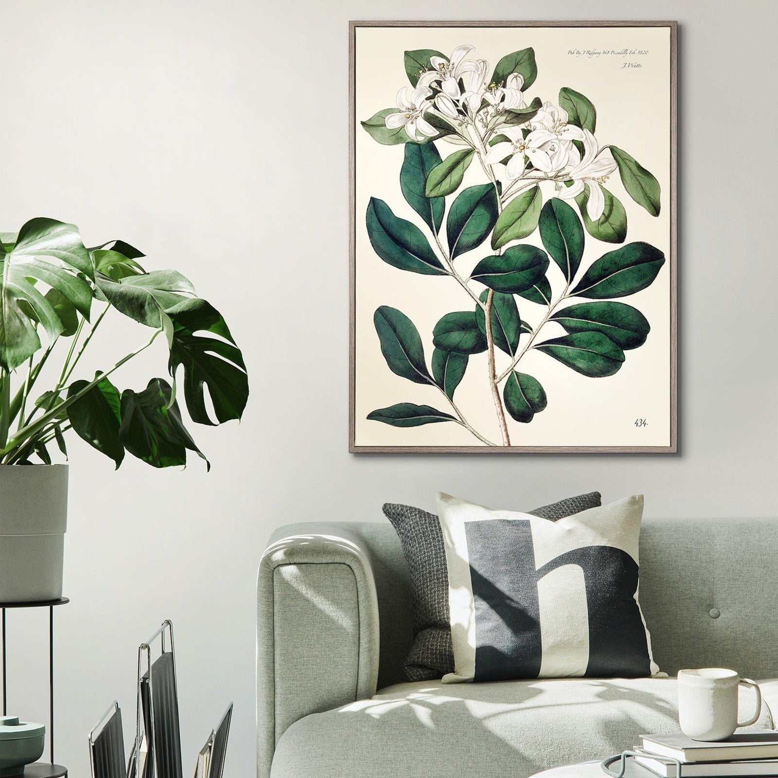 Gallery Interiors 'Foliage and Blooms' Framed Wall Art - 62.5 x 82.5cm