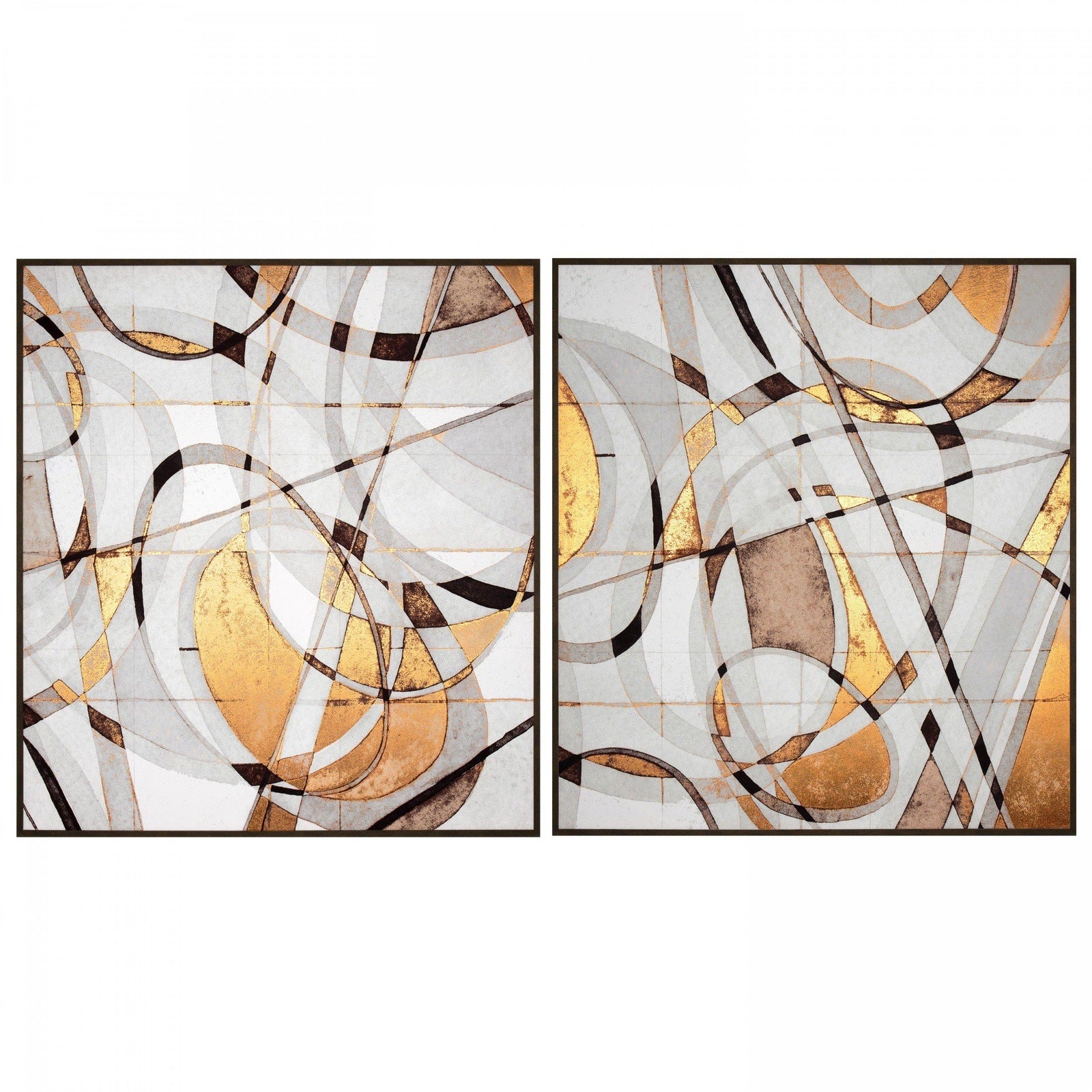 Gallery Interiors 'Kaleidoscope' Set of 2 Framed Wall Art - 100 x 100cm