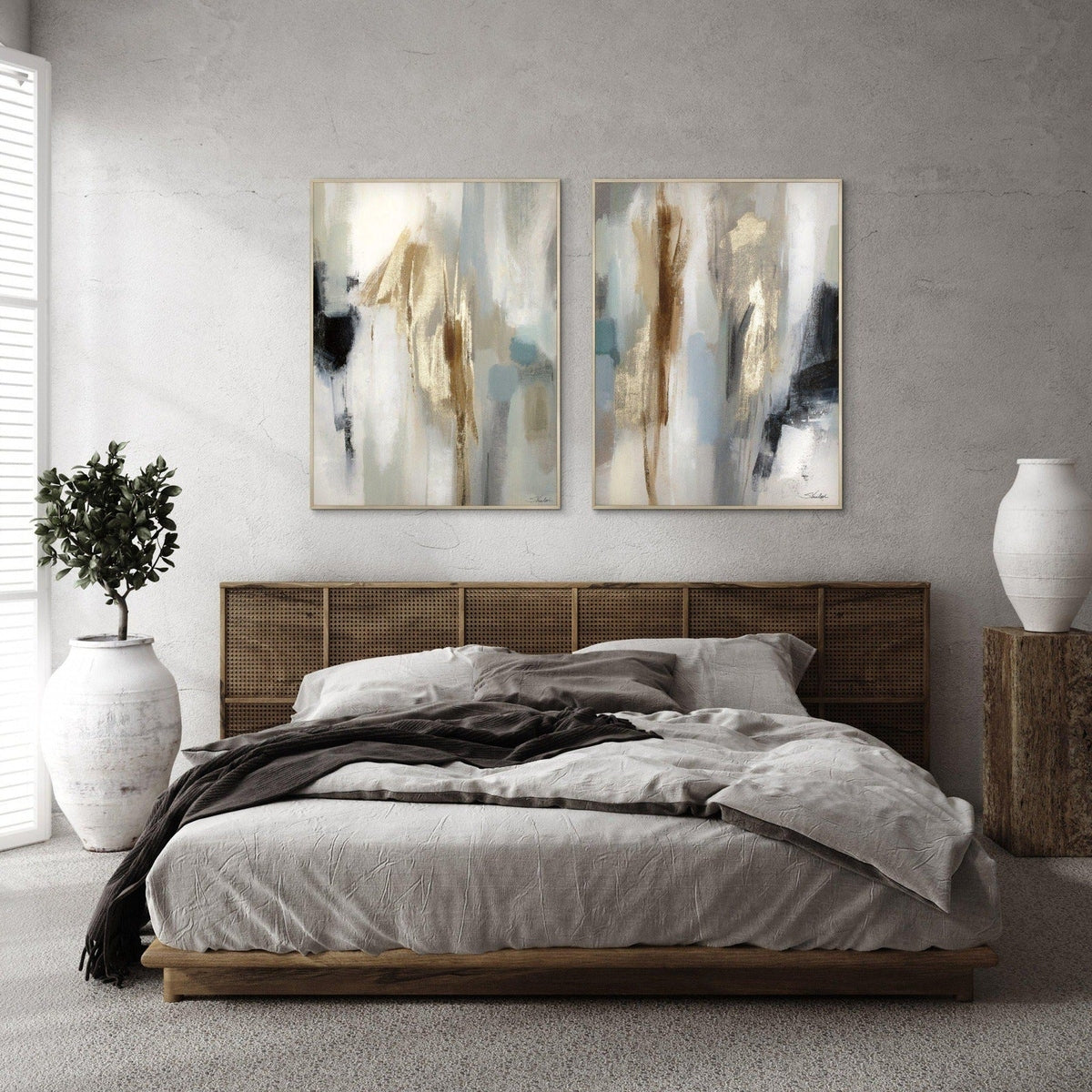 Gallery Interiors 'Inspired ' Set of 2 Framed Wall Art - 90 x 120cm