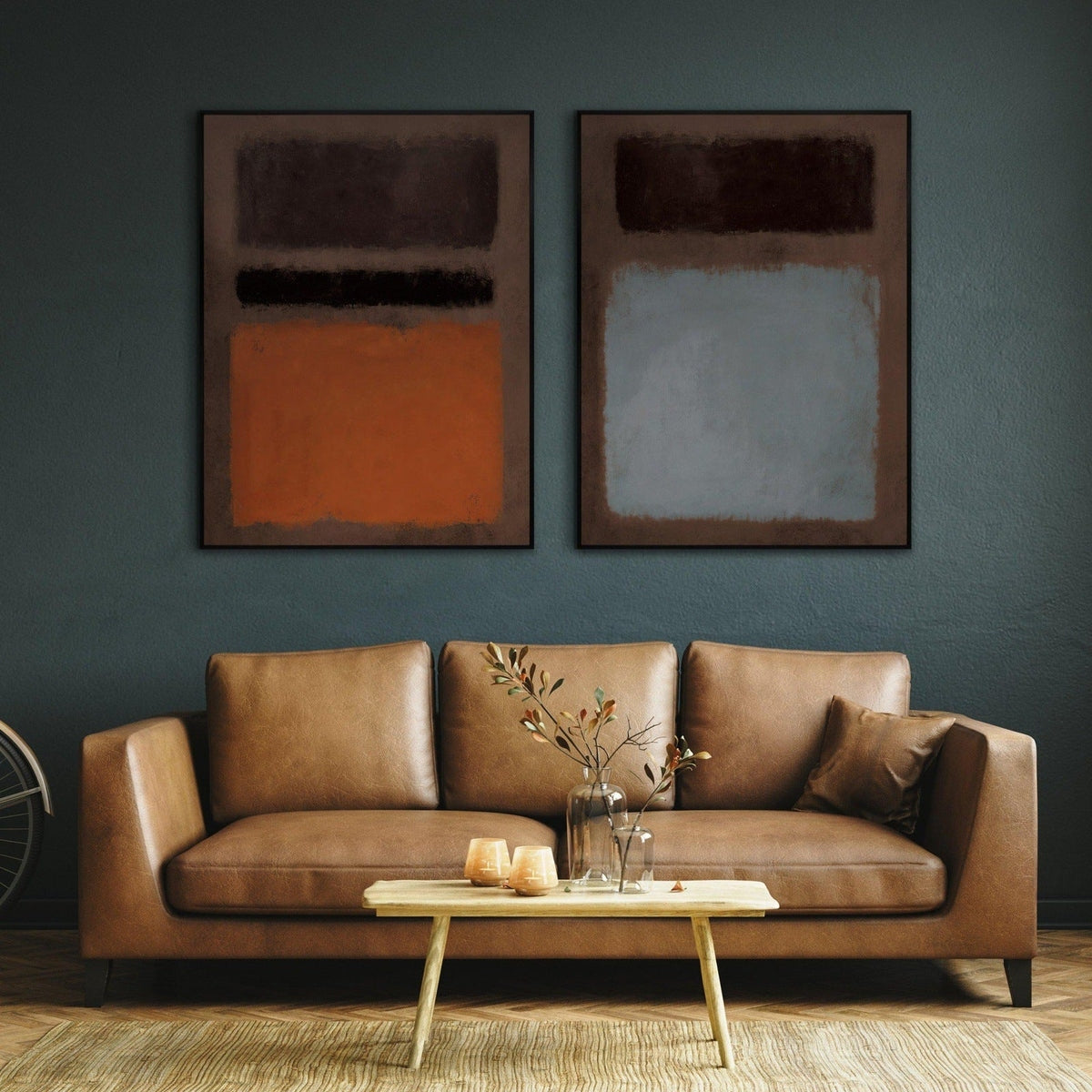 Gallery Interiors 'Reflecting ' Set of 2 Framed Wall Art - 90 x 120cm