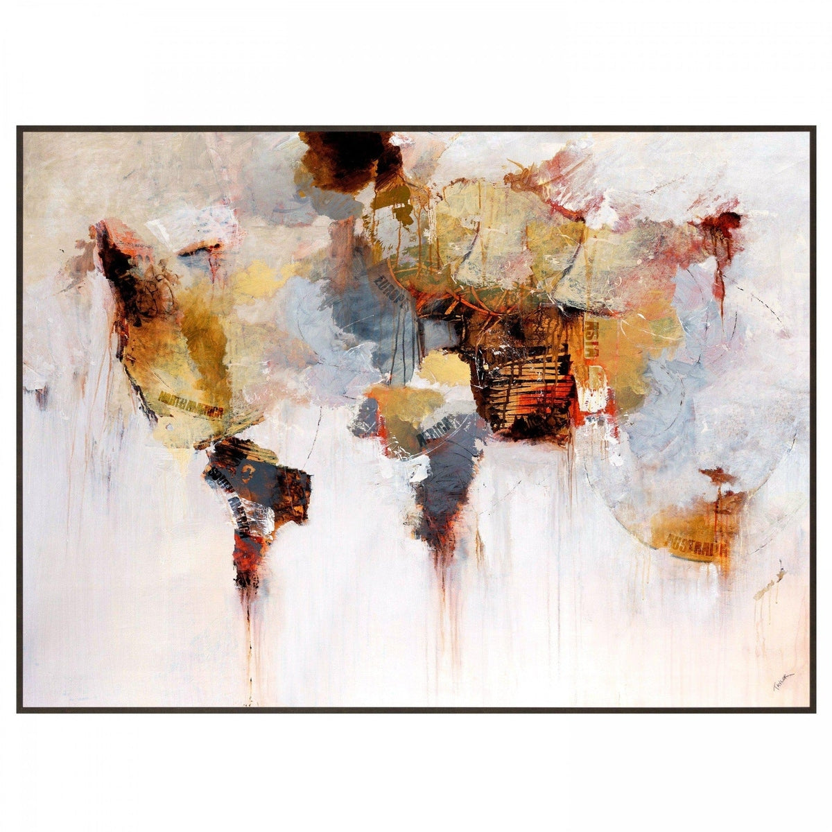 Gallery Interiors 'Worldwide' Framed Wall Art - 150 x 110cm