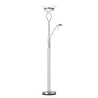 Olivia's Monica Floor Lamp Satin Chrome