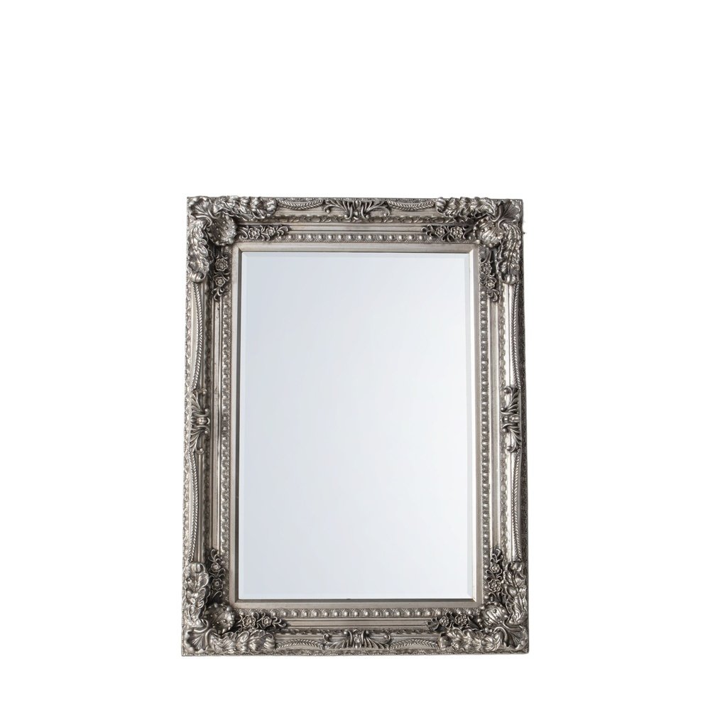  GalleryDirect-Gallery Interiors Carved Louis Mirror in Silver-Silver 389 