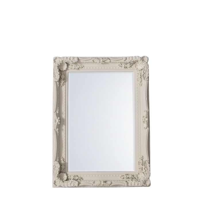 Gallery Interiors Carved Louis Mirror Cream