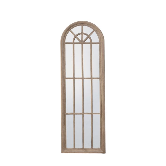 Gallery Interiors Curtis Arched Window Pane Mirror in Gold