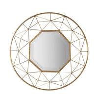 Gallery Interiors Andromeda Geometric Mirror in Gold