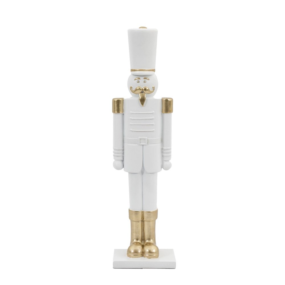 Gallery Interiors Nutcracker Soldier in White & Gold