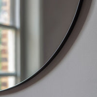 Gallery Interiors Bowie Round Mirror in Black