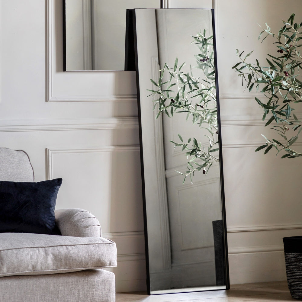 Hurston Leaner Mirror 170x50cm - Black