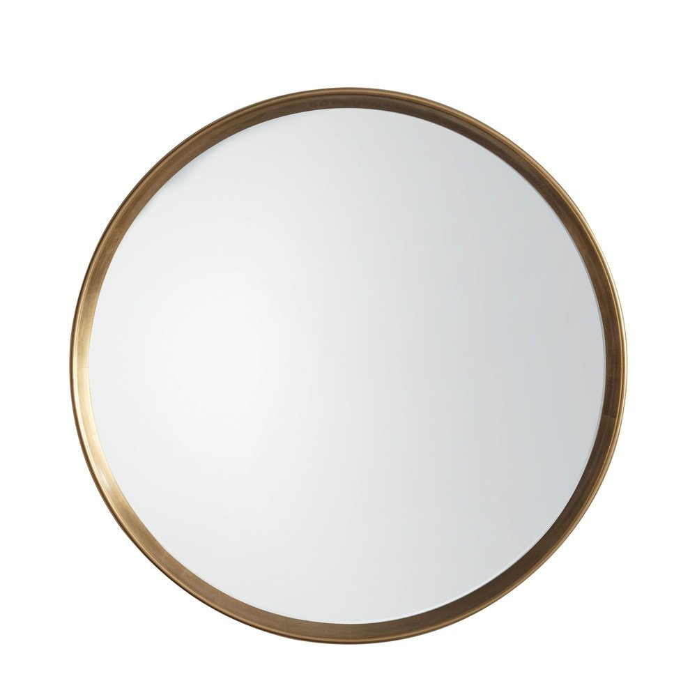 Gallery Interiors Harvey Round Mirror in Gold