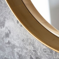 Gallery Interiors Harvey Round Mirror in Gold