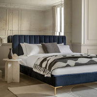 Gallery Interiors Kendra Bedstead in Indigo