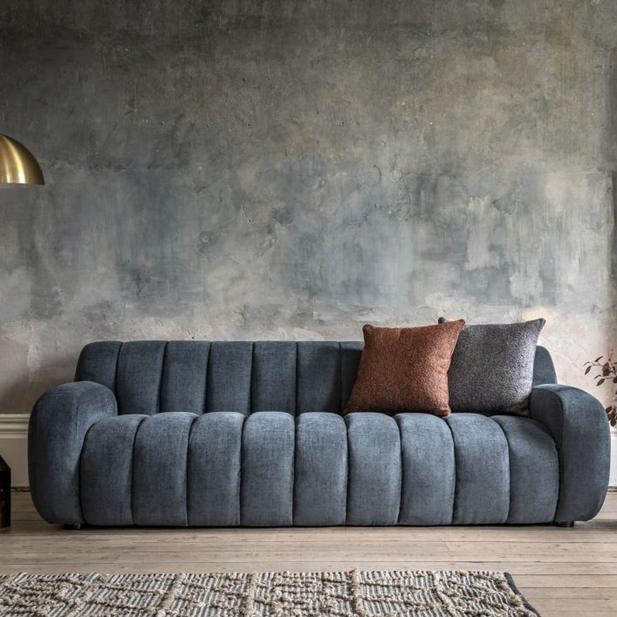 Gallery Interiors Cresta 3 Seater Sofa in Dusty Blue