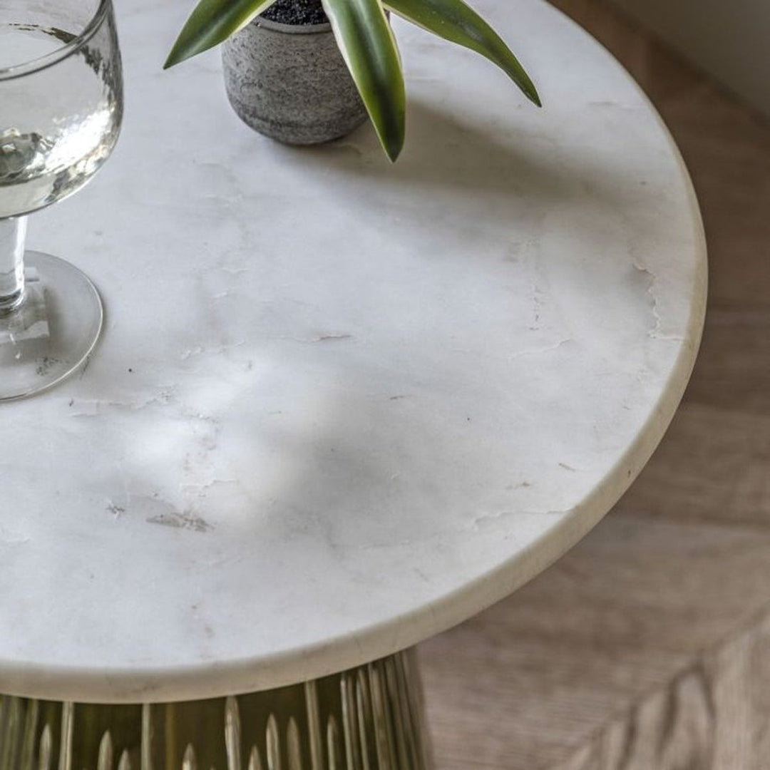 Selene Marble Top Round Side Table - Dusk GalleryDirect 3