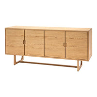 Gallery Interiors Croft 4 Door Sideboard in Natural