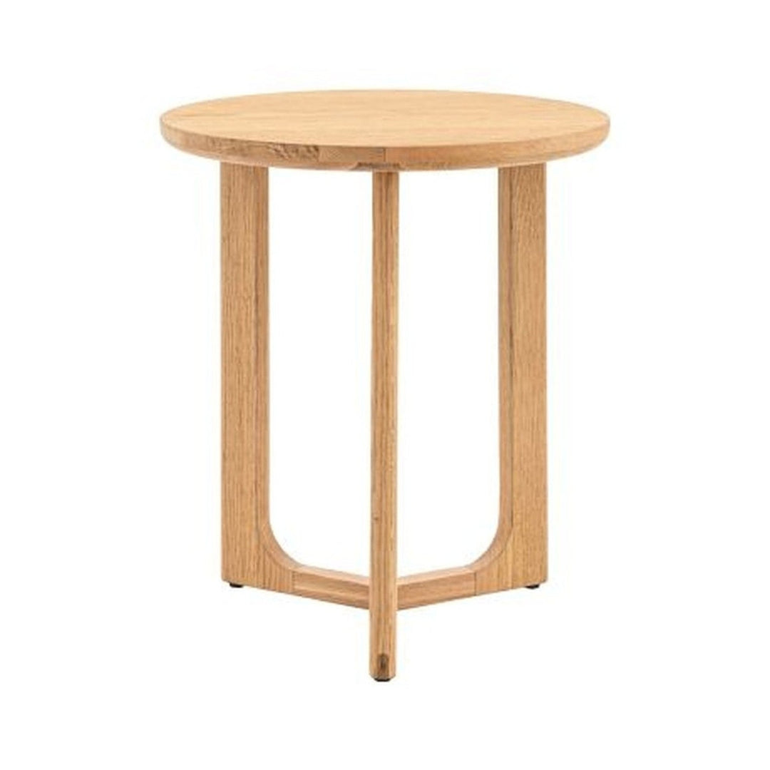 Croft Round Side Table - Natural GalleryDirect 1