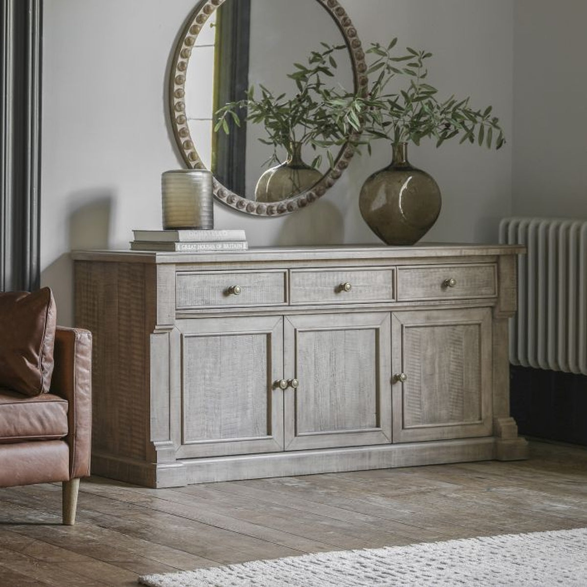 Gallery Interiors Newbury 3 Door 3 Drawer Sideboard