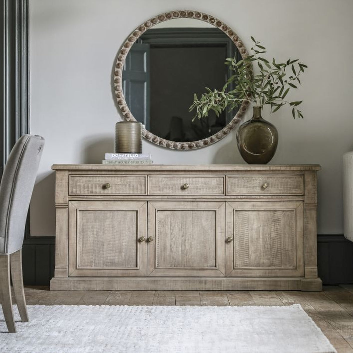 Gallery Interiors Newbury 3 Door 3 Drawer Sideboard