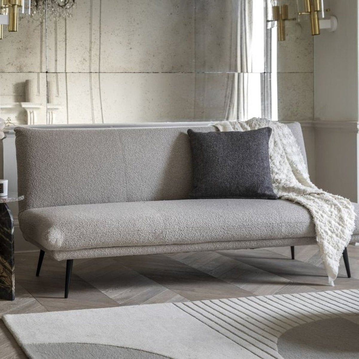 Gallery Interiors Astley Sofa Bed in Light Grey