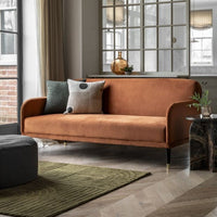 Gallery Interiors Nelson Sofa Bed in Rust