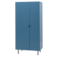 Gallery Interiors Denton 2 Door Wardrobe in Blue