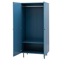 Gallery Interiors Denton 2 Door Wardrobe in Blue