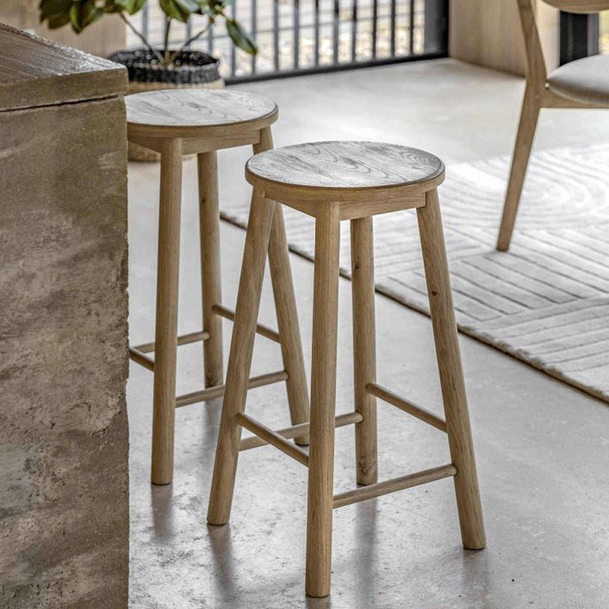 Gallery Interiors Alston Stool in Natural