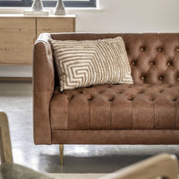 Gallery Interiors Daldo Sofa in Antique Brown Leather