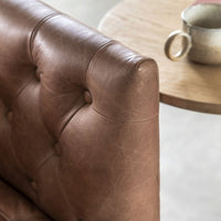 Gallery Interiors Daldo Sofa in Antique Brown Leather