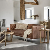 Gallery Interiors Daldo Sofa in Antique Brown Leather